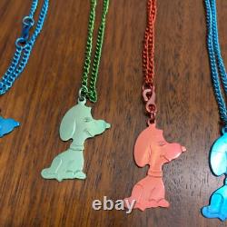 VTG - Collier ras-du-cou Peanuts Snoopy Charlie Brown, rouge, vert/bleu d2