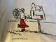 Vtg Nous T' Aimons Charlie Brown Couverture 1966 United Syndicate 99 X 94 Snoopy