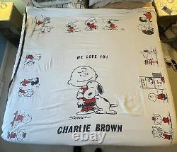 VTG NOUS T' AIMONS CHARLIE BROWN Couverture 1966 United Syndicate 99 X 94 Snoopy