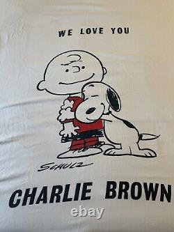 VTG NOUS T' AIMONS CHARLIE BROWN Couverture 1966 United Syndicate 99 X 94 Snoopy