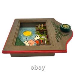 VTG années 1970 ANRI Italie Peanuts Charlie Brown Snoopy Diorama Musical Thorens Mvmt