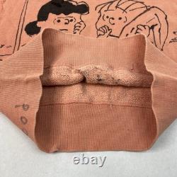 VTG années 60 Peanuts Snoopy Charlie Brown Sweatshirt Norwich Mayo Spruce Dessin à la main