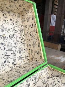 Valise en métal Vintage Snoopy Charlie Brown Vert Vêtements utilisés Snoopy.