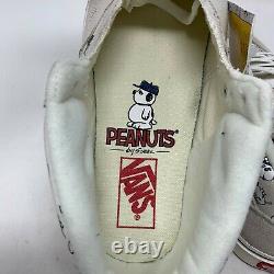 Vans Arachides Demi-cabine Snoopy Crème Familiale Sneakers Hommes Taille 10.5 Marshmallow