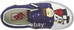 Vans Off The Wall Hommes X Peanuts Charlie Brown Snoopy Chaussures De Noël Slip-on