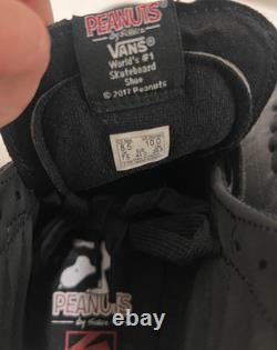 Vans Sk8 Hi Peanuts Snoopy Cuir Noir Embossé Collaboration Supreme Charlie Brown 8.5