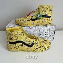 Vans Sk8-hi Peanuts Charlie Brown Snoopy Taille 10.5 Mint Gem Rare Limited Edition
