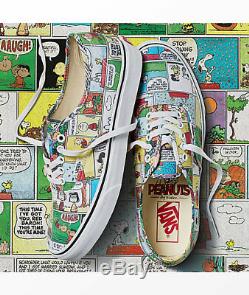 Vans X Arachides Comics Chaussures Hommes (nouveau) Authentique Snoopy Charlie Brown Le Bateau Libre