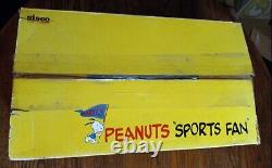 Ventilateur de plafond et kit de lumière Peanuts Sports neuf dans la boîte Snoopy Charlie Brown