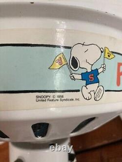 Ventilateur de plafond et lumière pour enfants Peanuts Sports SNOOPY CHARLIE BROWN Tennis 1958 complet