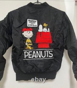 Veste MA-1 AVIREX×Peanuts pour femme Snoopy Charlie Brown neuve avec étiquettes