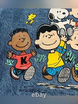 Veste en jean vintage Knott's Camp Snoopy Peanuts USA Charlie Brown Snoopy années 80