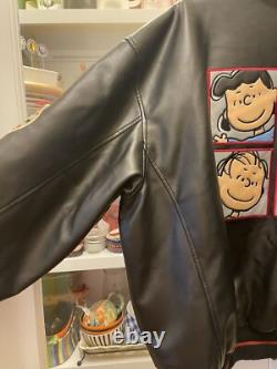 Veste en simili cuir Peanuts Snoopy Charlie Brown XL