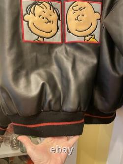 Veste en simili cuir Peanuts Snoopy Charlie Brown XL