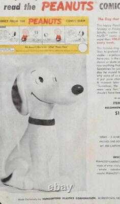 Vintage 1958 Peanuts Snoopy Hungerford Jouet En Vinyle Squeaky Chien En Caoutchouc 8
