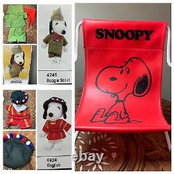 Vintage 1958 Snoopy Peanuts Charlie Brown Sling Red Chair Armoire Ensembles Tenues