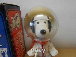 Vintage 1969 Astronaute Snoopy Iob Cacahuètes Charlie Jouet Brun