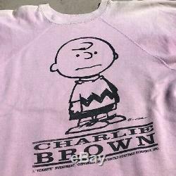 Vintage Charlie Brown Peanuts Mayo Spruce Sweat-shirt Pull Moyen Snoopy