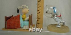 Vintage Hallmark Peanuts Galerie Snoopy Charlie Brown Linus Figurine Statues Lot