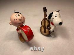 Vintage Peanut Snoopy Charlie Brown Bande De Noël Ornement Japon 1958 1966 Euc