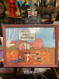 Vintage Snoopy Charlie Brown Peanuts Film Animation Cel The Great Pumpkin 11x9