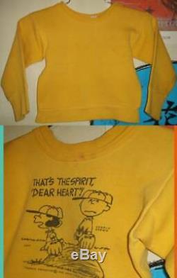 Vintage Snoopy Lucy Charlie Brown Sweat Pour Enfants Vieux Vêtements Taille S-8 60
