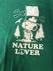 Vintage T Shirt Vert Snoopy Nature Lover Peanuts Marque Taille L Charlie Brown
