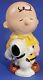 Vintage Westland Giftware Peanuts Snoopy Étreindre Charlie Brown 13 1/2 Cookie Jar