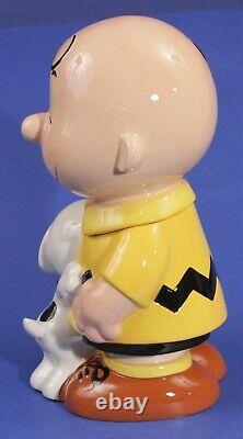 Vintage Westland Giftware Peanuts Snoopy Étreindre Charlie Brown 13 1/2 Cookie Jar