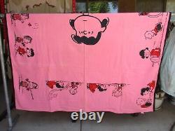 Vtg 1969 Charles Schulz, LUCY, PEANUTS Drap de lit taille jumelle, Charlie Brown Snoopy