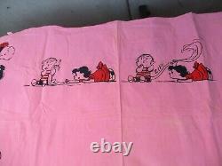 Vtg 1969 Charles Schulz, LUCY, PEANUTS Drap de lit taille jumelle, Charlie Brown Snoopy