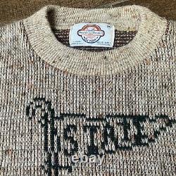 Vtg 70s Arrow Snoopy State College Sweater Knit Peanuts Charlie Brown Moyen