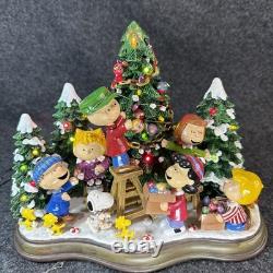 Vtg Danbury Mint Le Temps de Noël Est Arrivé Charlie Brown Peanuts Snoopy Éclairé