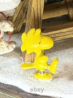 Vtg Danbury Mint Le Temps de Noël Est Arrivé Charlie Brown Peanuts Snoopy Éclairé