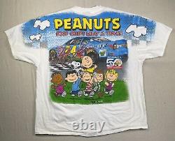 Vtg Jeff Gordon Peanuts T Shirt Snoopy Charlie Brown Nascar Chase Authentics XXL