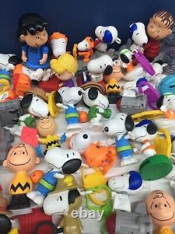 Vtg Moderne Mixte Lot 11 Lbs Peanuts Snoopy Charlie Brown Figurines De Jouets Happy Meal