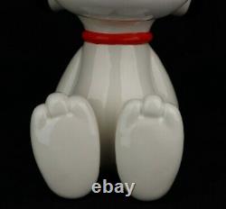 Vtg Snoopy Schmid 11 Happy Snoopy Ceramic Porcelain Musique Box Large Japon