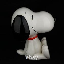 Vtg Snoopy Schmid 11 Happy Snoopy Ceramic Porcelain Musique Box Large Japon